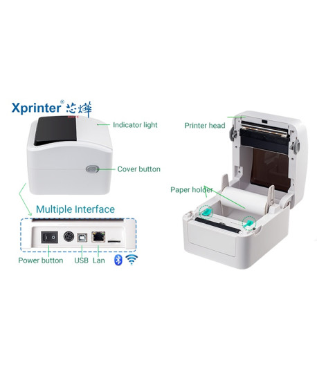 Máy in tem nhãn mã vạch Xprinter XP-420B (USB + Bluetooth)