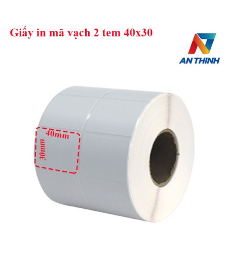 Giấy in decal 2 tem nhiệt 40x30mm